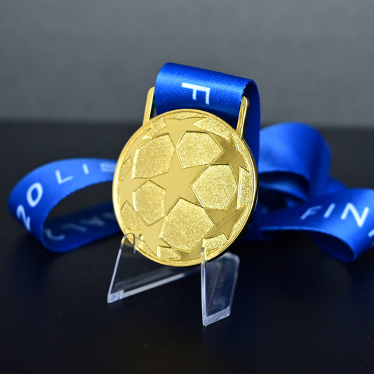 2020 UCL Medal Back Design, Bayern Munich 6th Champions Title Commemorative, Bright Gold Football Fan Souvenir