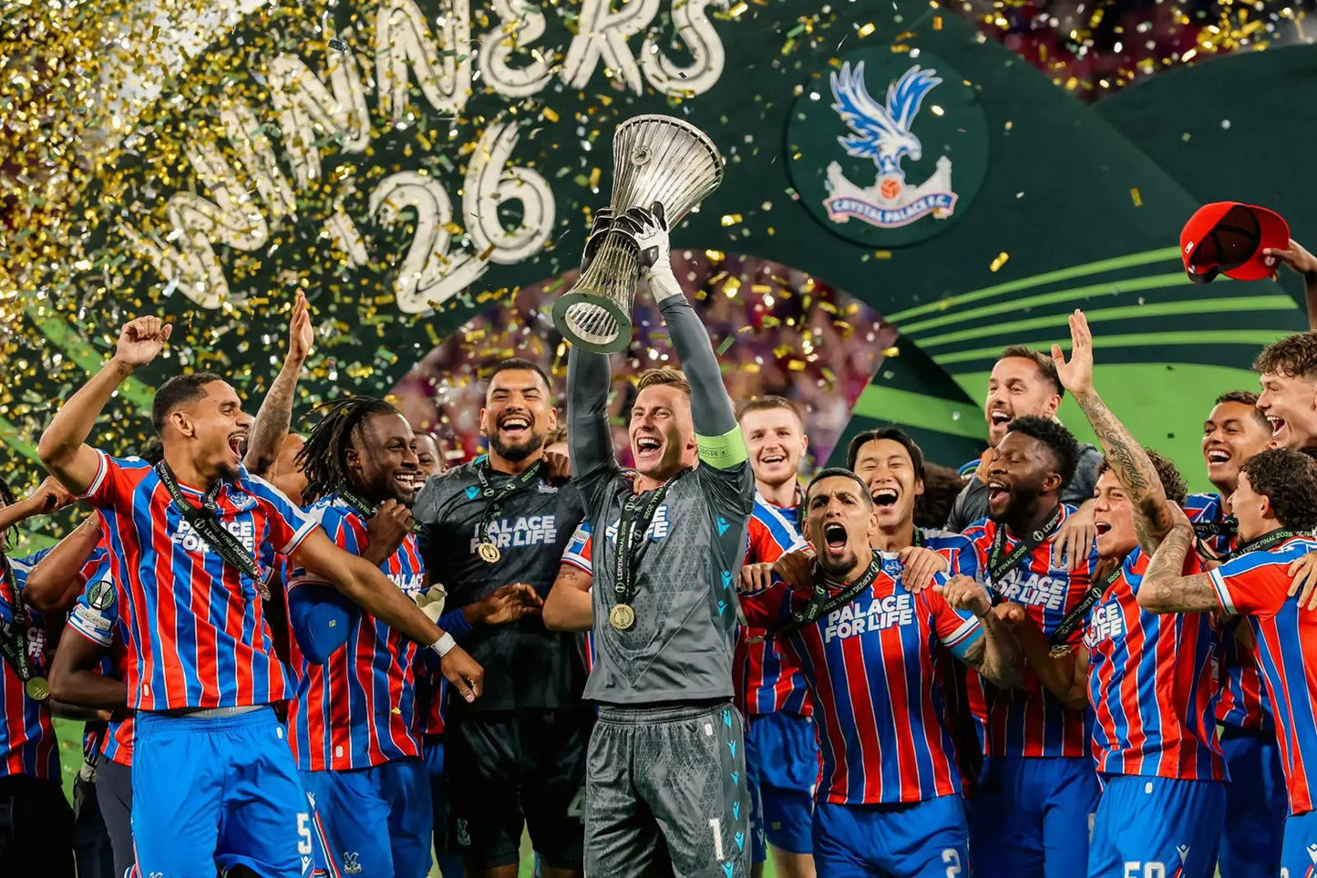 2026 UEFA Conference League Champions Medal Crystal Palace Leipzig Final Football Collectible Memorabilia