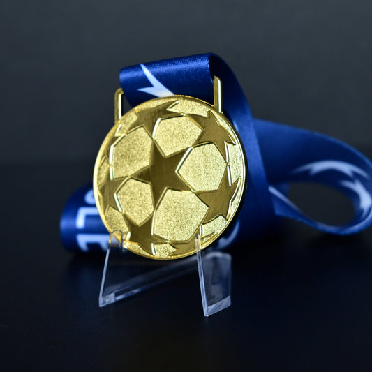 2013 UCL Medal Back Design, Bayern Munich 5th Champions Title Commemorative, Bright Gold Football Fan Souvenir