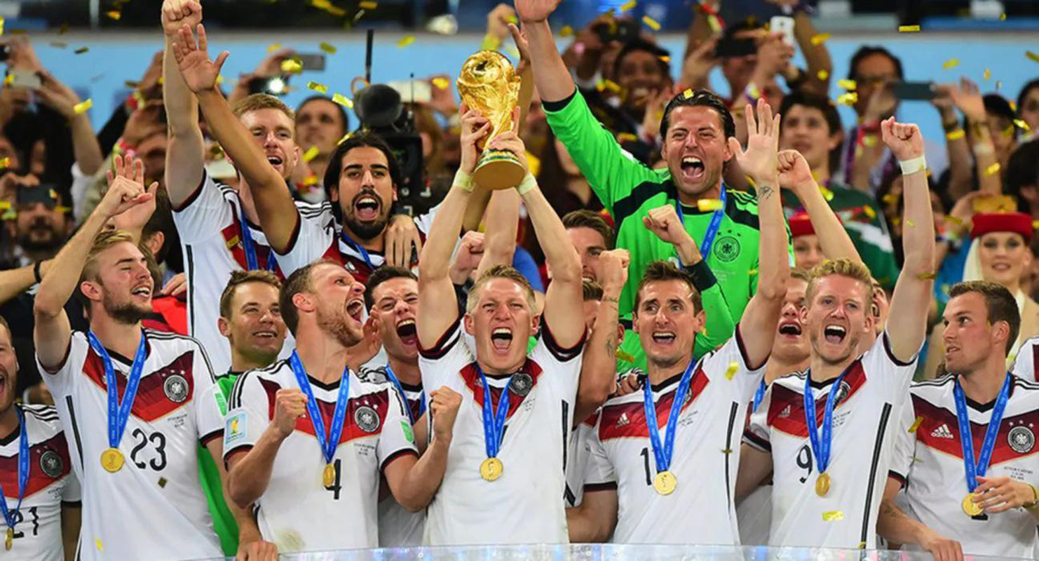 2014 FIFA World Cup Brazil Germany Champions Celebration - Germany National Team Lifting the World Cup Trophy at Maracanã Stadium, Football Fan Wall Art to Complement Medal Collection