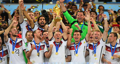 2014 FIFA World Cup Brazil Germany Champions Celebration - Germany National Team Lifting the World Cup Trophy at Maracanã Stadium, Football Fan Wall Art to Complement Medal Collection