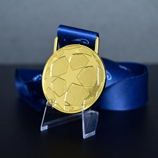 2016 UCL Medal Back Design, Real Madrid 11th Champions Title Commemorative, Bright Gold Football Fan Souvenir