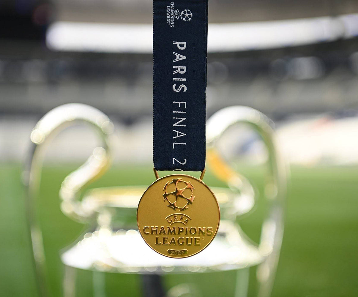 2022 Champions League Medal Full Set, Real Madrid Champion Medal with Tournament Ribbon, Paris Final Collectible Football Medal