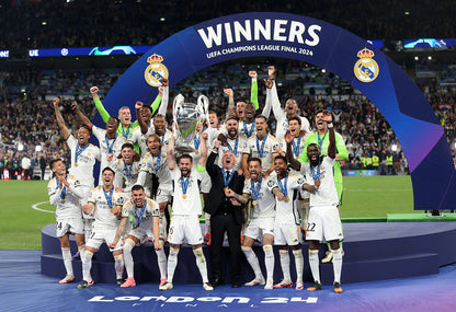 2024 UEFA Champions League Medal Close-up, High-quality Alloy Gold Finish, Real Madrid Fan Collection Memorabilia