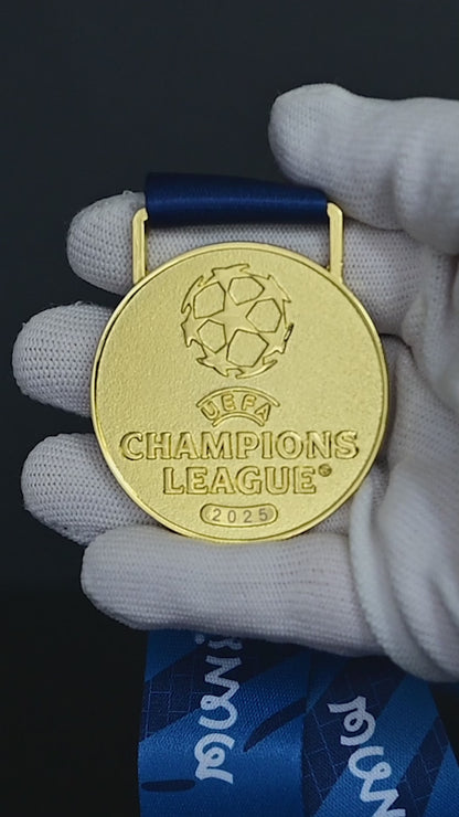 UEFA Champions League 2025 Championship Medal | PSG Champion Munich Final Collectible Replica Sports Memorabilia