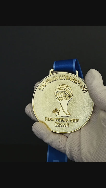 2014 FIFA World Cup Brazil Champion Medal | 1:1 Replica Premium Alloy Collectible